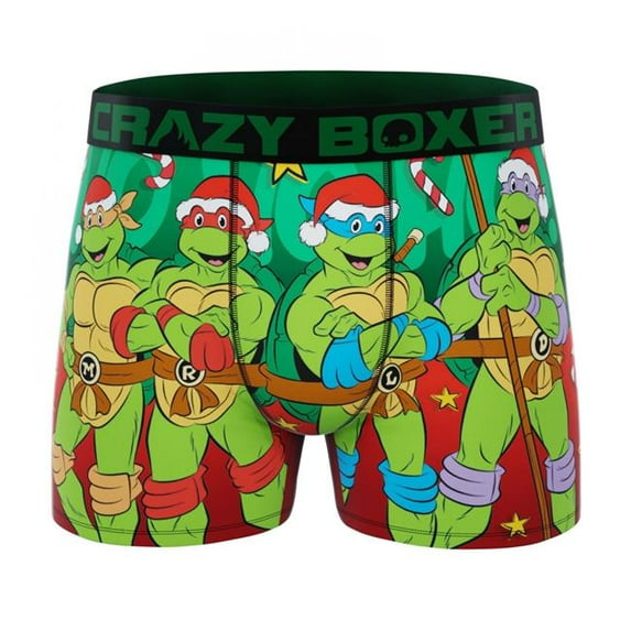 Teenage Mutant Ninja Turtles 853030-ll-28-30 Crazy Boxers Teenage Mutant Ninja Turtles Santa Boxer Briefs - Small - 28-30