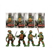 Teenage Mutant Ninja Turtles Action Figures Toys with Red Headband 4 PCS - TMNT Mini Action Figures Kids - Toy For Kids Gift Decorations Collection