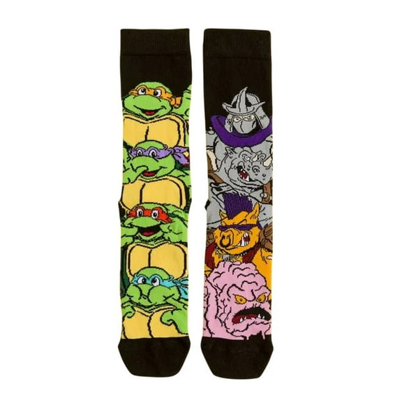 Teenage Mutant Ninja Turtles  Adult Heroes And Villains Crew Socks