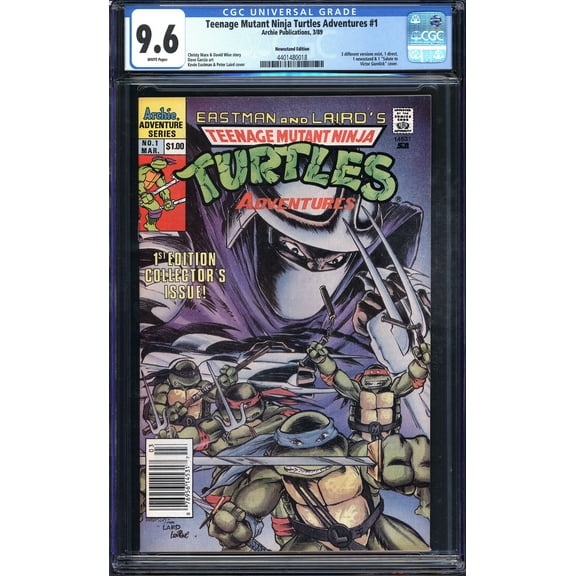 Teenage Mutant Ninja Turtles Adventures #1 - CGC 9.6 Comic Book