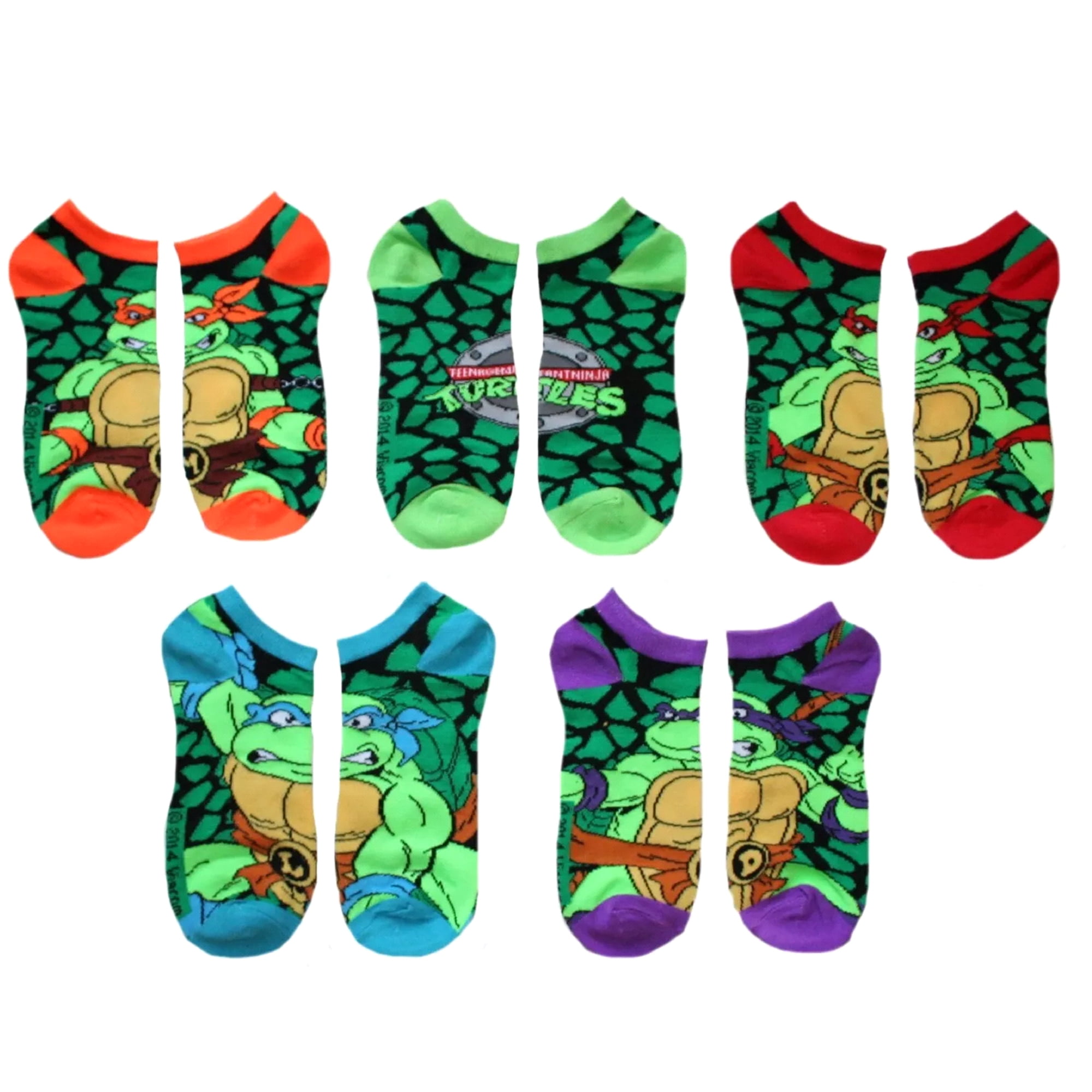 Teenage Mutant Ninja Turtles Ankle Socks (5 Pk) Sock size 9-11 ...