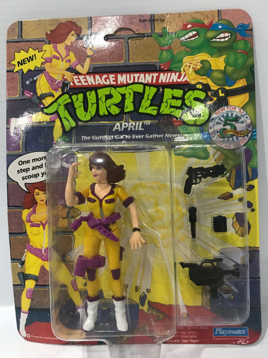 Teenage Mutant Ninja Turtles April O'Neil Action Figure 1992 - Walmart.com