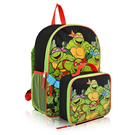 Teenage Mutant Ninja Turtles Backpack With Lunch Box for Boys Insulated Lunch Bag Lunch Box for Boys, Girls, Toddlers Teenage Mutant Ninja Turtles Green Backpack for School and Reusable Lunchbox