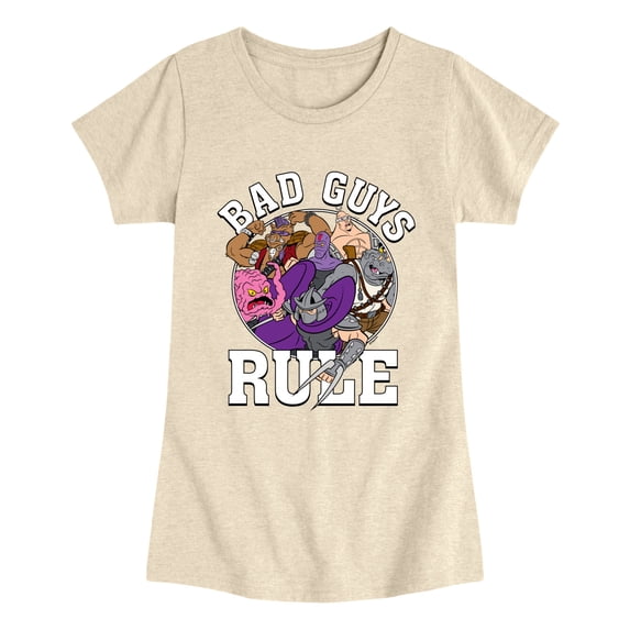 Teenage Mutant Ninja Turtles - Bad Guys Rule Girls' Fitted Short Sleeve Graphic T-Shirt