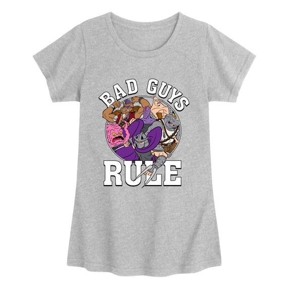 Teenage Mutant Ninja Turtles - Bad Guys Rule Girls' Fitted Short Sleeve Graphic T-Shirt