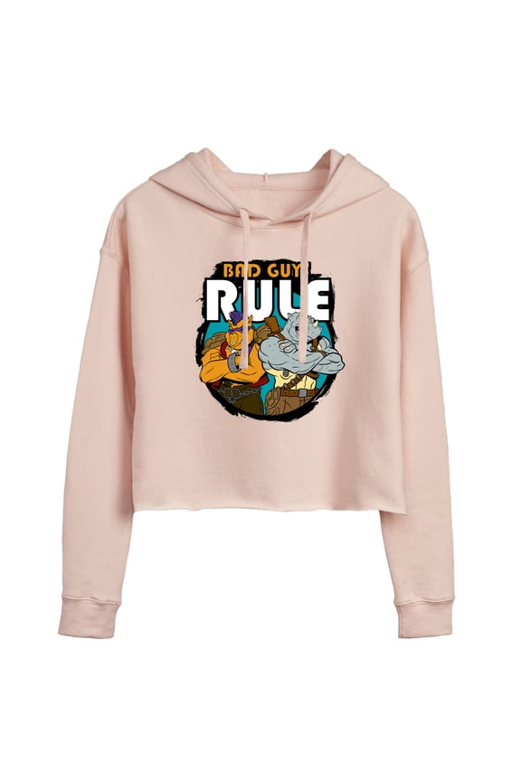 - Bad Guys Rule - Juniors Cropped Pullover Hoodie