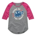 thumbnail image 1 of Teenage Mutant Ninja Turtles - Born Raised Usa - Toddler & Youth Girls Raglan Tee, 1 of 5