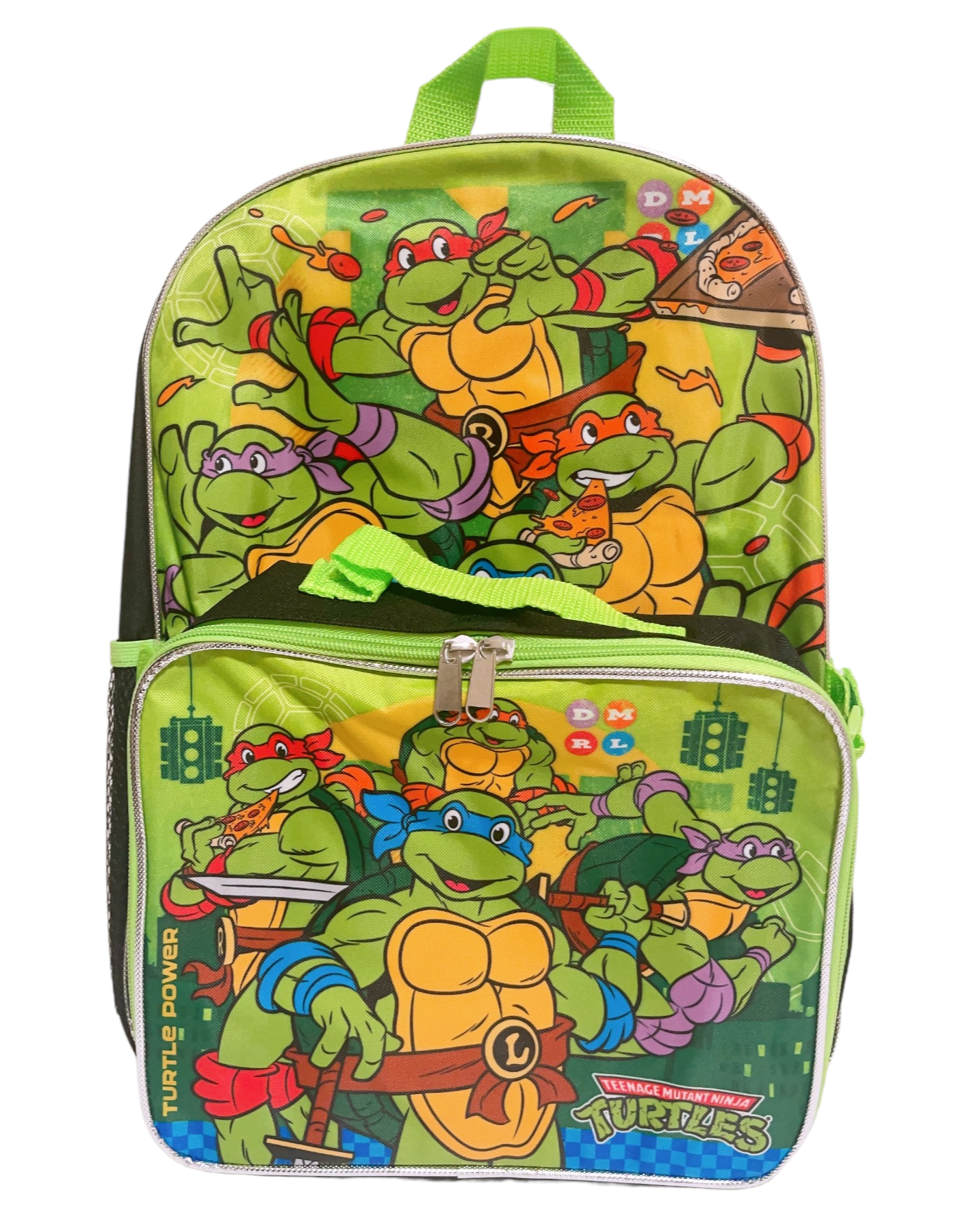 Nickelodeon Ninja Turtle Boys 16" Large Backpack With Lunch Bag Set- A25117