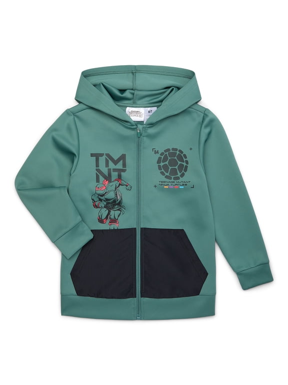 Boys’ Active Graphic Jacket with Hood, Sizes 4-18