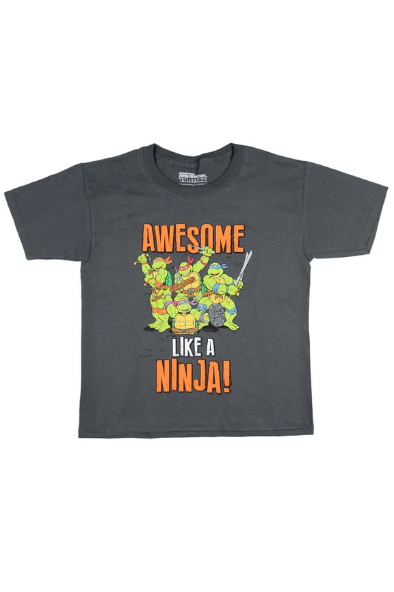 Teenage Mutant Ninja Turtles Boys' Awesome Like A Ninja Graphic T-Shirt