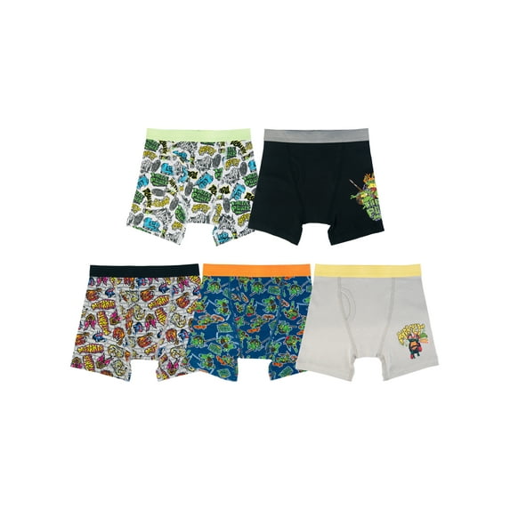 Teenage Mutant Ninja Turtles Boys Boxer Briefs, Pack of 5, Sizes 4-8