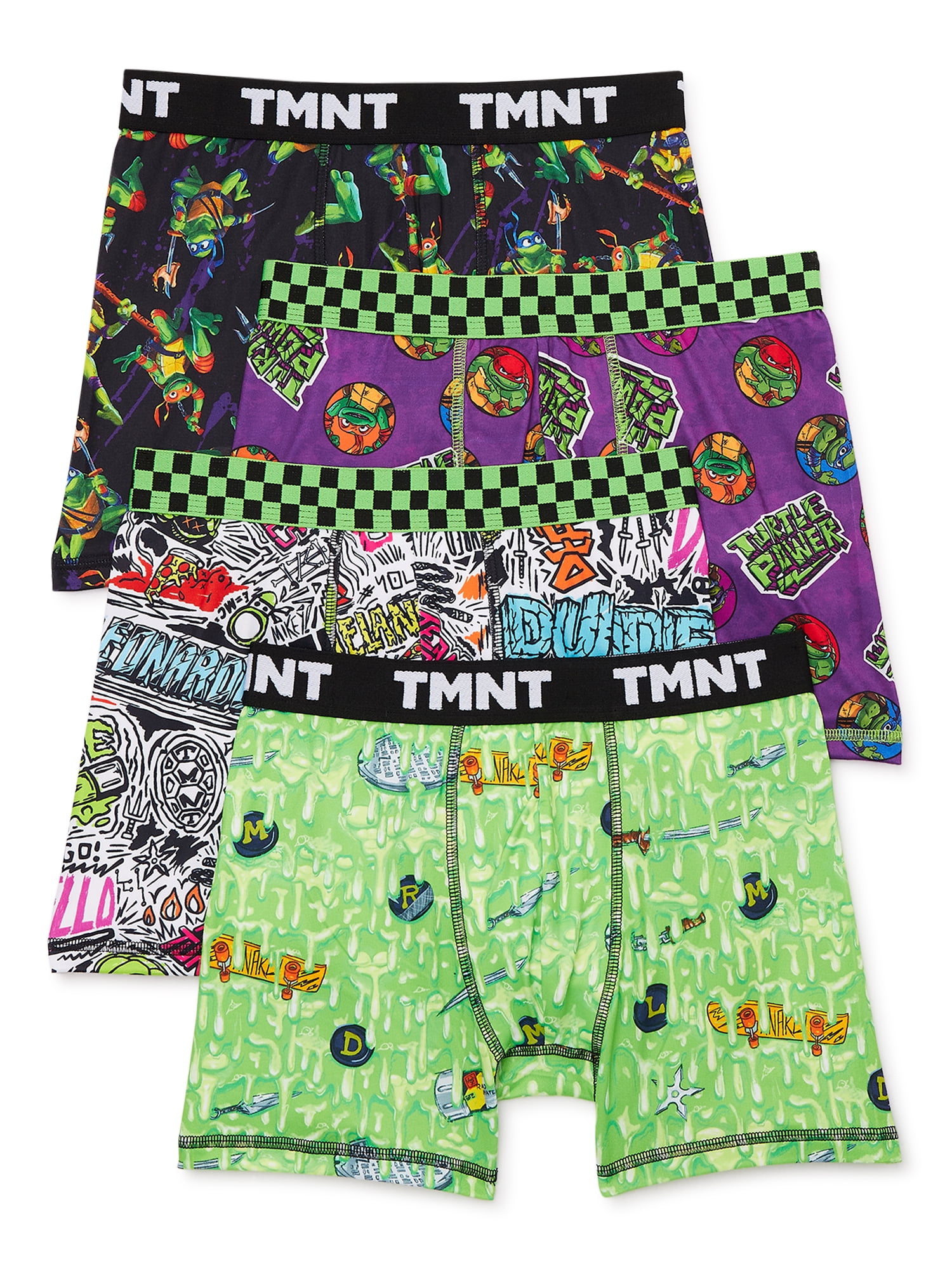 Teenage Mutant Ninja Turtles Boys Boxer Briefs Underwear, 4