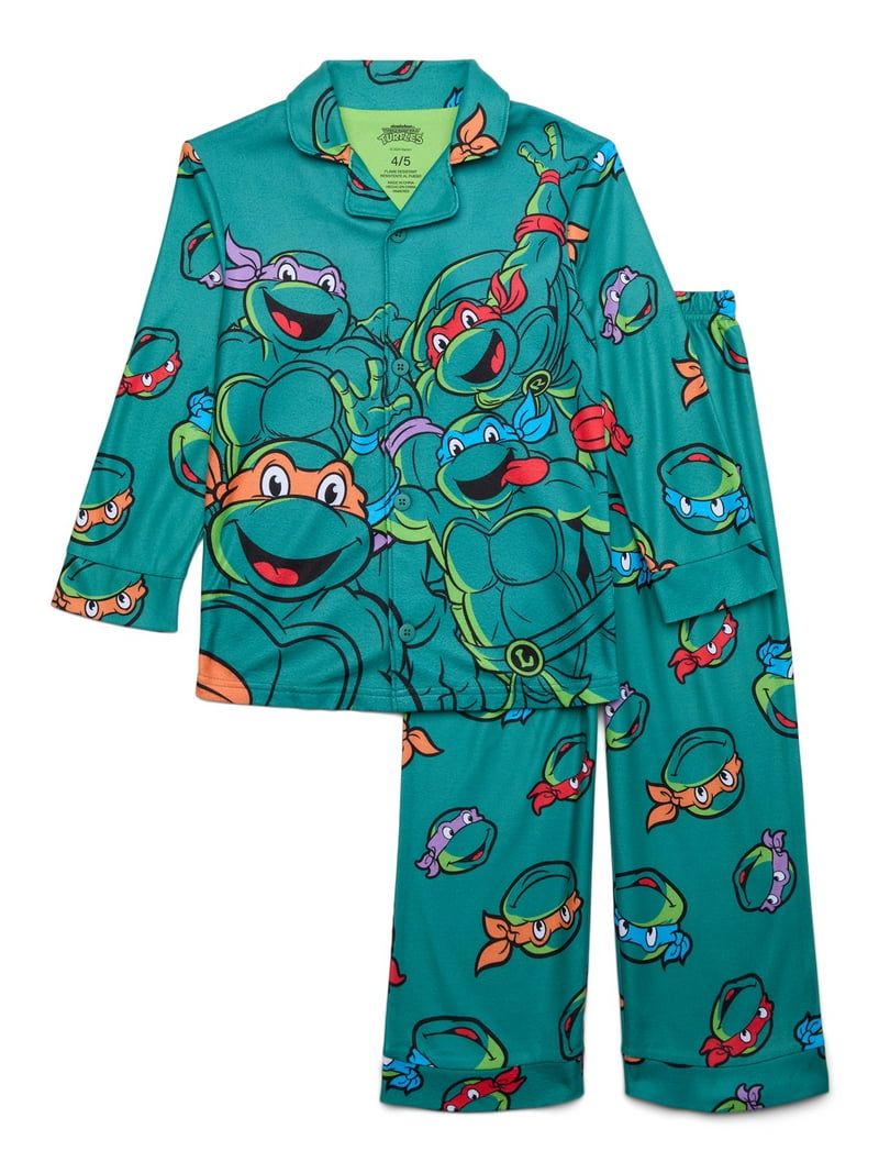 アイドル FREEZER x TSNW PAJAMAS SET Teenage Mutant Ninja Turtles Boys Coat Pajama Set, 2-Piece, Sizes