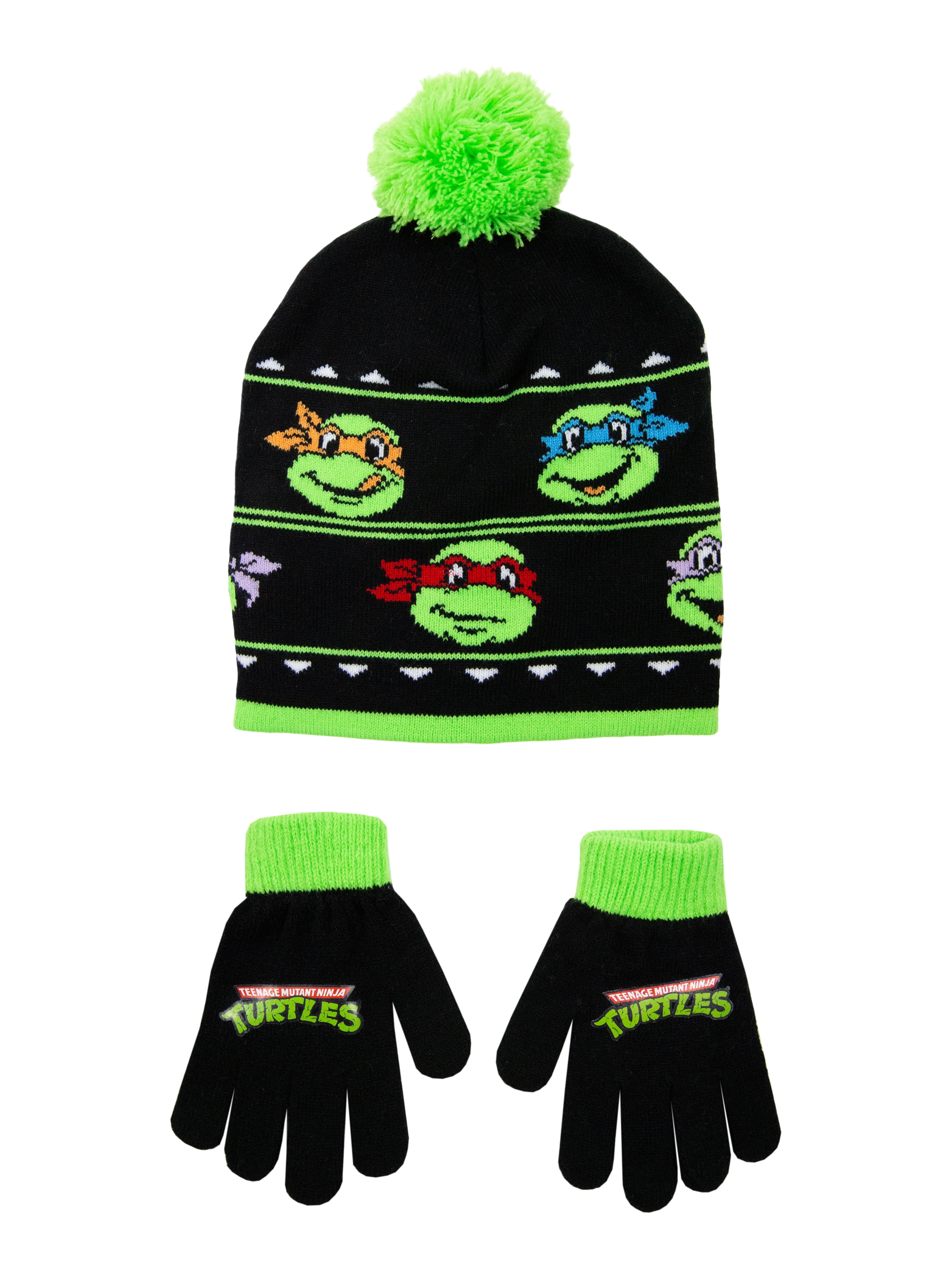 Hand-knit Teenage Mutant Ninja Turtle Hat With Ribbed or 