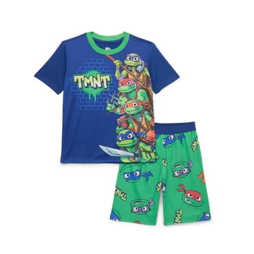Teenage Mutant Ninja Turtles Boys Graphic Print Tee and Shorts Sleep Set, 2-Piece, Sizes 4-12