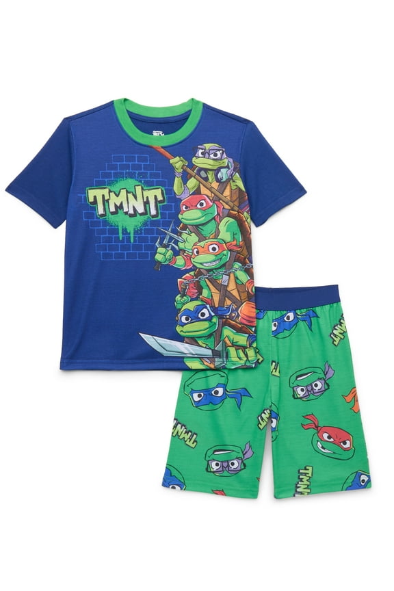 Boys Graphic Print Tee and Shorts Sleep Set, 2-Piece, Sizes 4-12