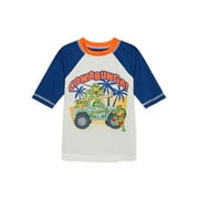 Teenage Mutant Ninja Turtles Boys’ Graphic Rashguard with Short Sleeves and UPF 50+, Sizes 4-12