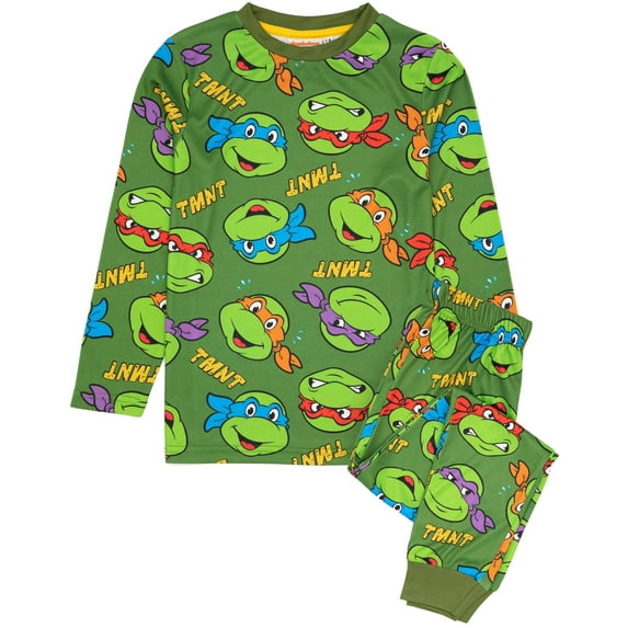 Teenage Mutant Ninja Turtles Boys Green Short Sleeve Long Leg Pyjama Set