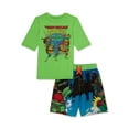 thumbnail image 1 of Teenage Mutant Ninja Turtles Boys Rash Guard and Swim Trunks Swim Set, 2-Piece, Sizes 4-12, 1 of 4