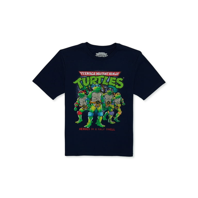 Boys' Teenage Mutant Ninja Turtles Vintage Ringer Short Sleeve Graphic  T-Shirt - Off White XS