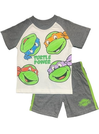 Teenage Mutant Ninja Turtles Childrens/Kids T-Shirt (Pack of 2) Black/Grey Marl 8-9 Years Mixed Childrens T-Shirt
