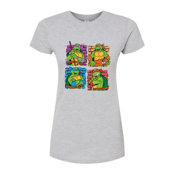 Teenage Mutant Ninja Turtles - Bricks - Juniors Fitted Graphic T-Shirt