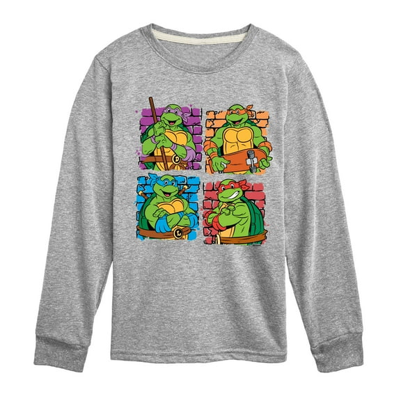 Teenage Mutant Ninja Turtles - Bricks - Toddler & Youth Long Sleeve Graphic T-Shirt