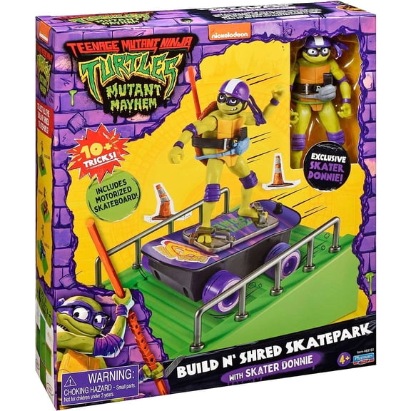 Teenage Mutant Ninja Turtles Build N' Shred Skatepark with Skater Donnie Playset