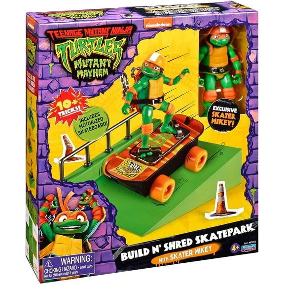 Teenage Mutant Ninja Turtles Build N' Shred Skatepark with Skater Mikey Playset