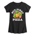 thumbnail image 1 of Teenage Mutant Ninja Turtles - But First Pizza - Girls Short Sleeve T-Shirt, 1 of 4