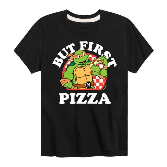 Teenage Mutant Ninja Turtles - But First Pizza - Toddler And Youth Short Sleeve Graphic T-Shirt