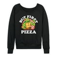 thumbnail image 1 of Teenage Mutant Ninja Turtles - But First Pizza - Women's Lightweight French Terry Long Sleeve Shirt, 1 of 5