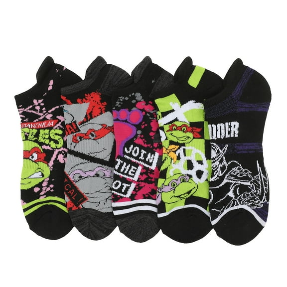 Teenage Mutant Ninja Turtles Character Art Men's 5-Pair Ankle Socks