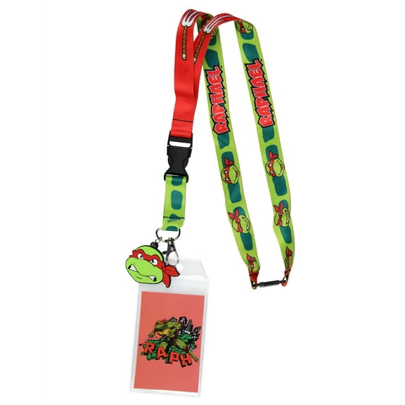 Teenage Mutant Ninja Turtles Character Design ID Badge Holder Lanyard With 2" Rubber Charm
