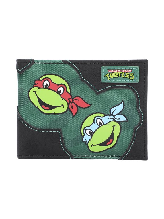 Teenage Mutant Ninja Turtles Character Faces 3.5" Black Bifold Card Wallet