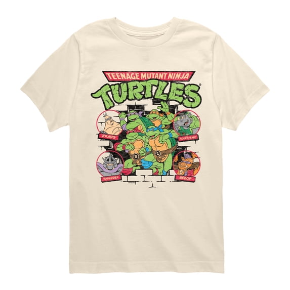 Teenage Mutant Ninja Turtles - Character Logo Group - Youth Boys Short Sleeve Graphic T-Shirt