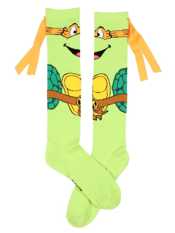 Teenage Mutant Ninja Turtles Character Mask Knee High Socks