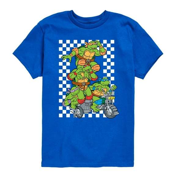 Teenage Mutant Ninja Turtles - Checker Graphic - Toddler & Youth Short Sleeve Graphic T-Shirt