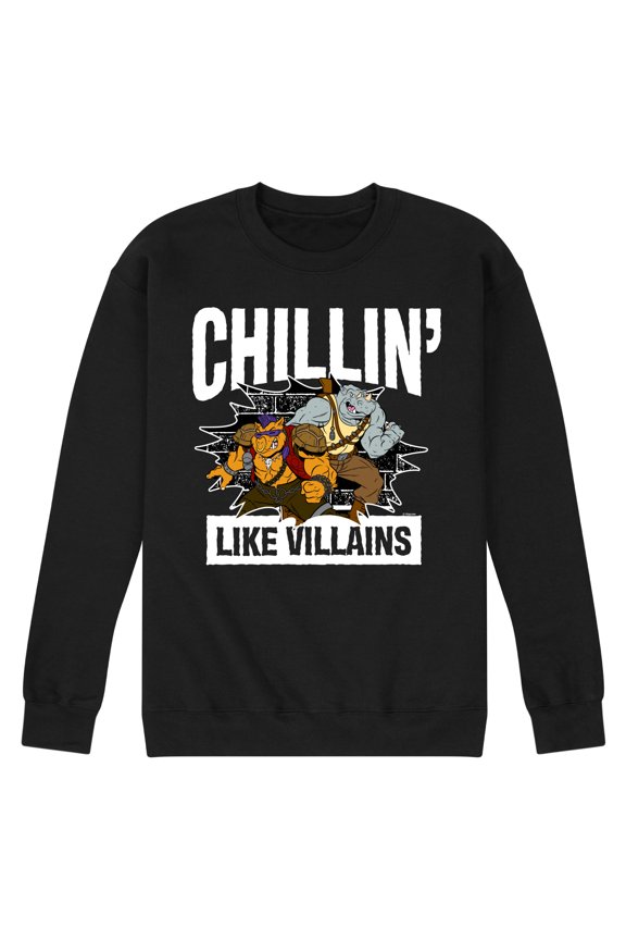 - Chillin Like Villains - Men's Crew Neck Fleece Pullover