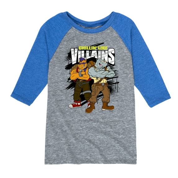 Teenage Mutant Ninja Turtles - Chillin Like Villains - Toddler & Youth Raglan Graphic Tee