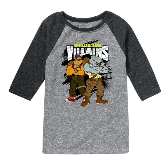Teenage Mutant Ninja Turtles - Chillin Like Villains - Toddler & Youth Raglan Graphic Tee