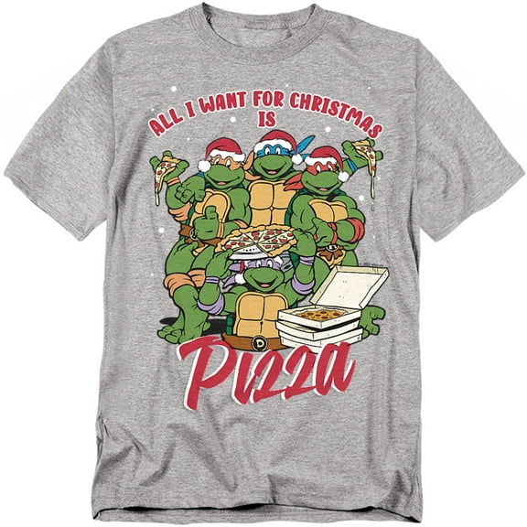 Teenage Mutant Ninja Turtles Christmas Pizza Unisex Adult T Shirt