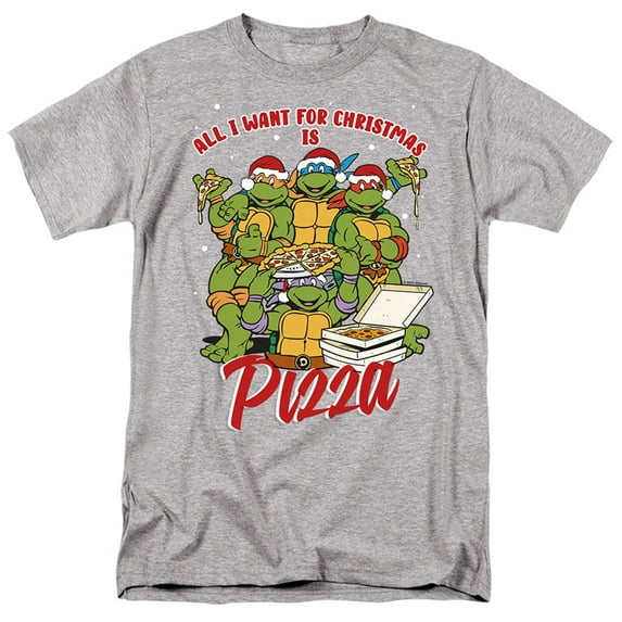 Teenage Mutant Ninja Turtles Christmas Pizza Unisex Adult T Shirt