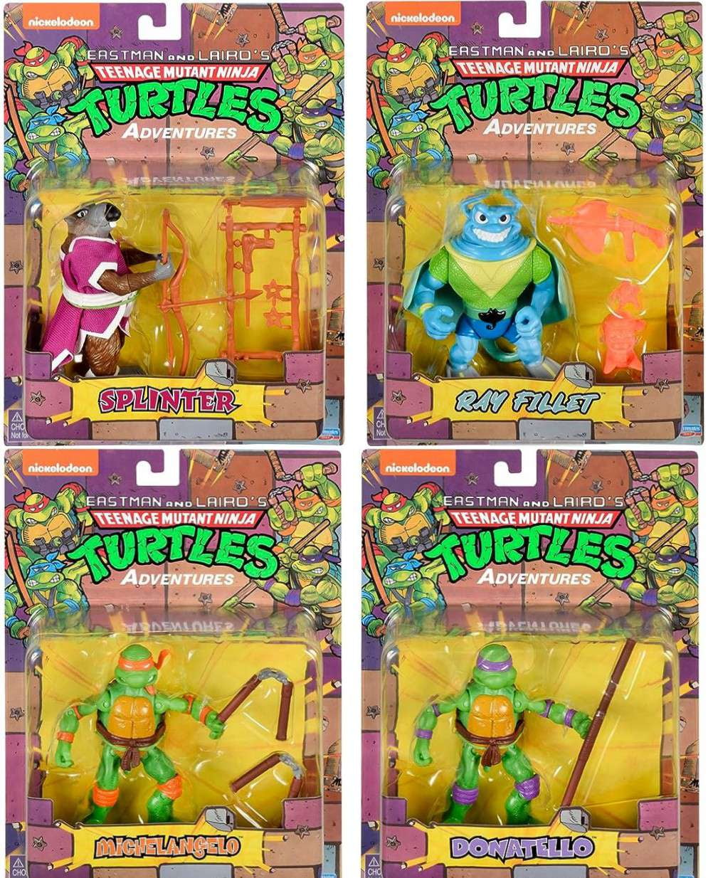 PlayMates Teenage Mutant Ninja Turtles: Classic Adventure Heroes Collection Series 2 Toys -  Exclusive