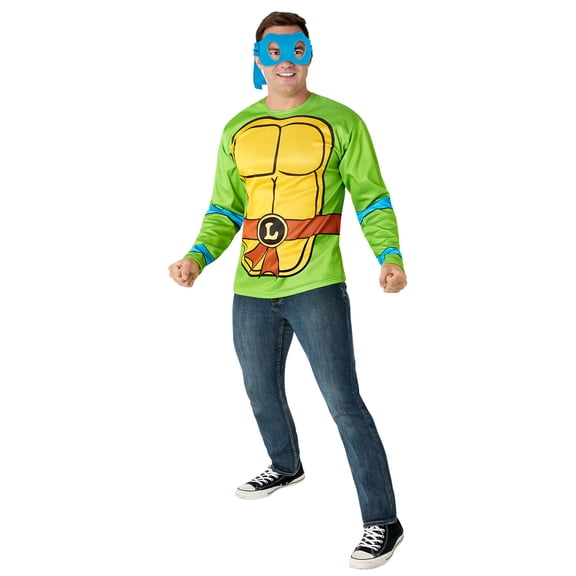 Teenage Mutant Ninja Turtles Classic Leonardo Costume Top and Mask for Adults by Rubies, Men's Medium