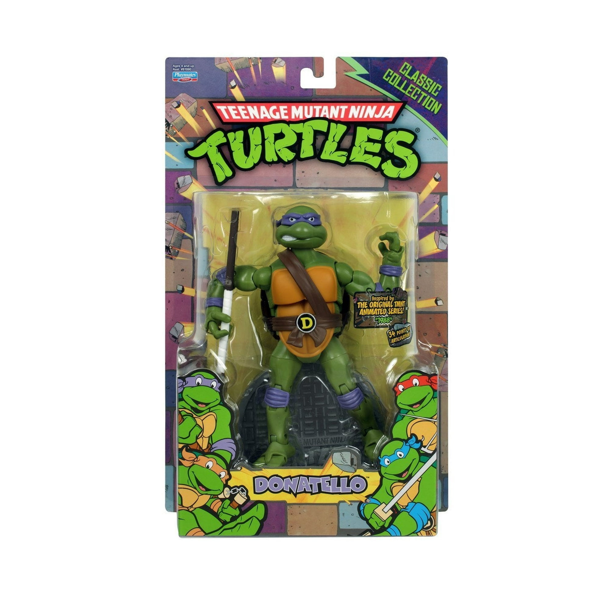 1991 Playmates Teenage Mutant Ninja Turtles Boxed Giant Size action Figure  - Donatello, image size:2000x2000