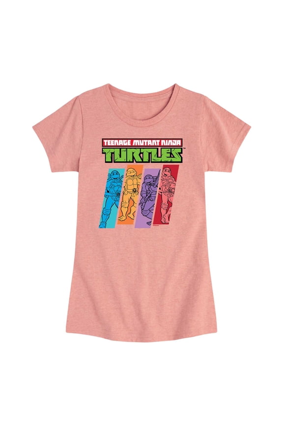 - Color Stripes - Girls Short Sleeve T-Shirt