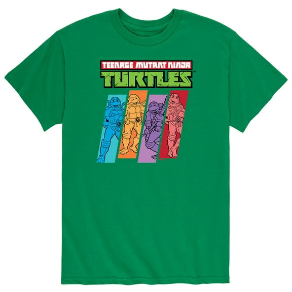 Teenage Mutant Ninja Turtles - Color Stripes - Men's Short Sleeve Graphic T-Shirt