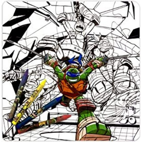 Teenage Mutant Ninja Turtles Color Your Own Puzzle w/ Crayons