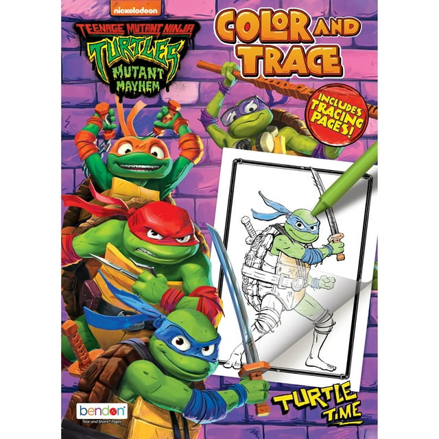 Teenage Mutant Ninja Turtles Color and Trace Activity Book, 32 Pages